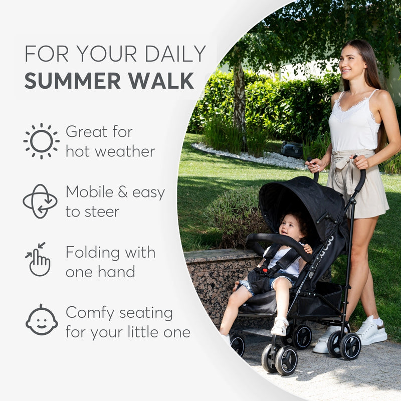 OPEN BOX Kikkaboo Lightweight Beetle Stroller - Beige
