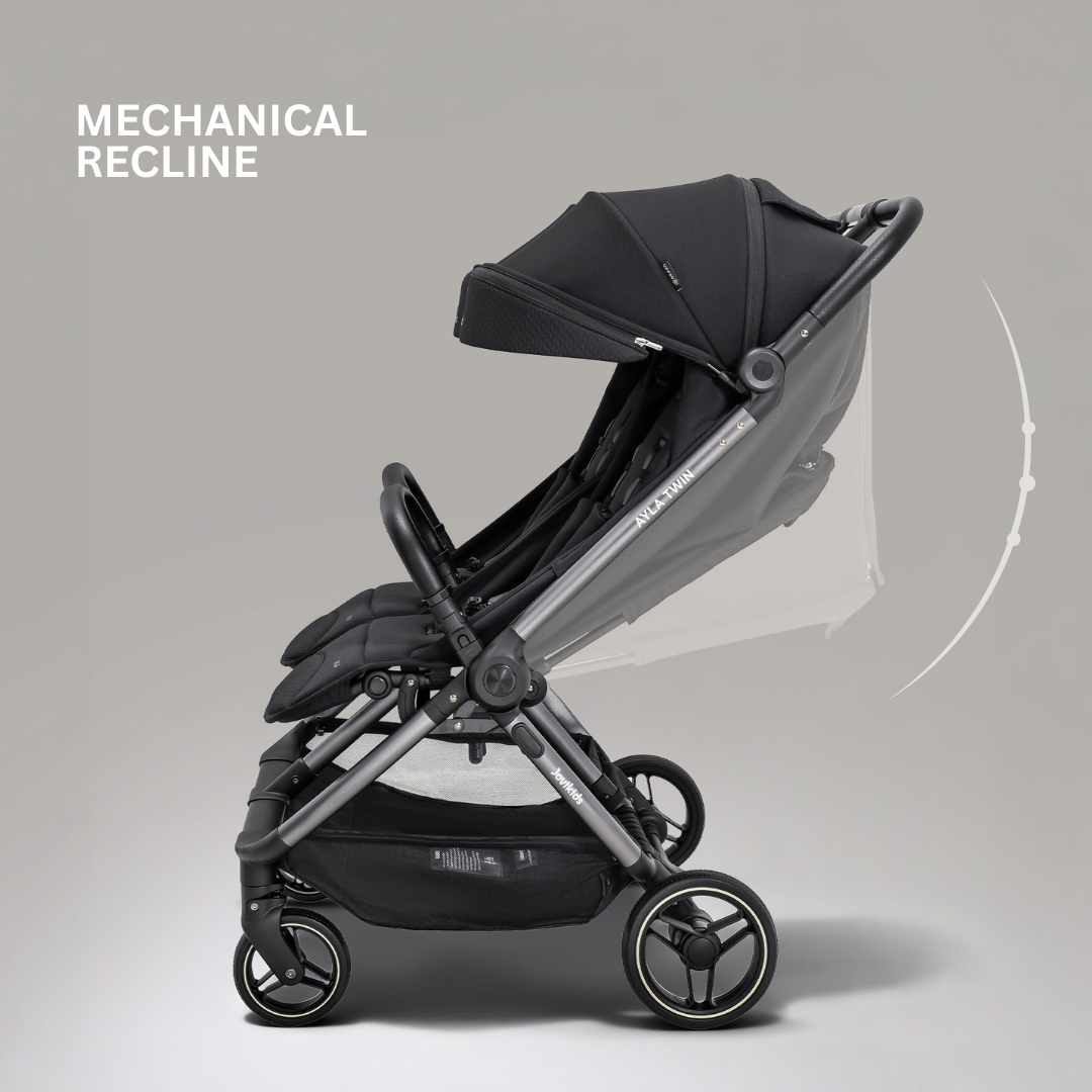 JoviKids Ayla Compact Twin Pushchair - Black