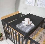 Tutti Bambini Rio Cot Bed, Changer and Mattress – Slate Grey/Oak