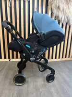 PRE LOVED Doona X Car Seat & Stroller w/ Rain Cover - Ocean Blue