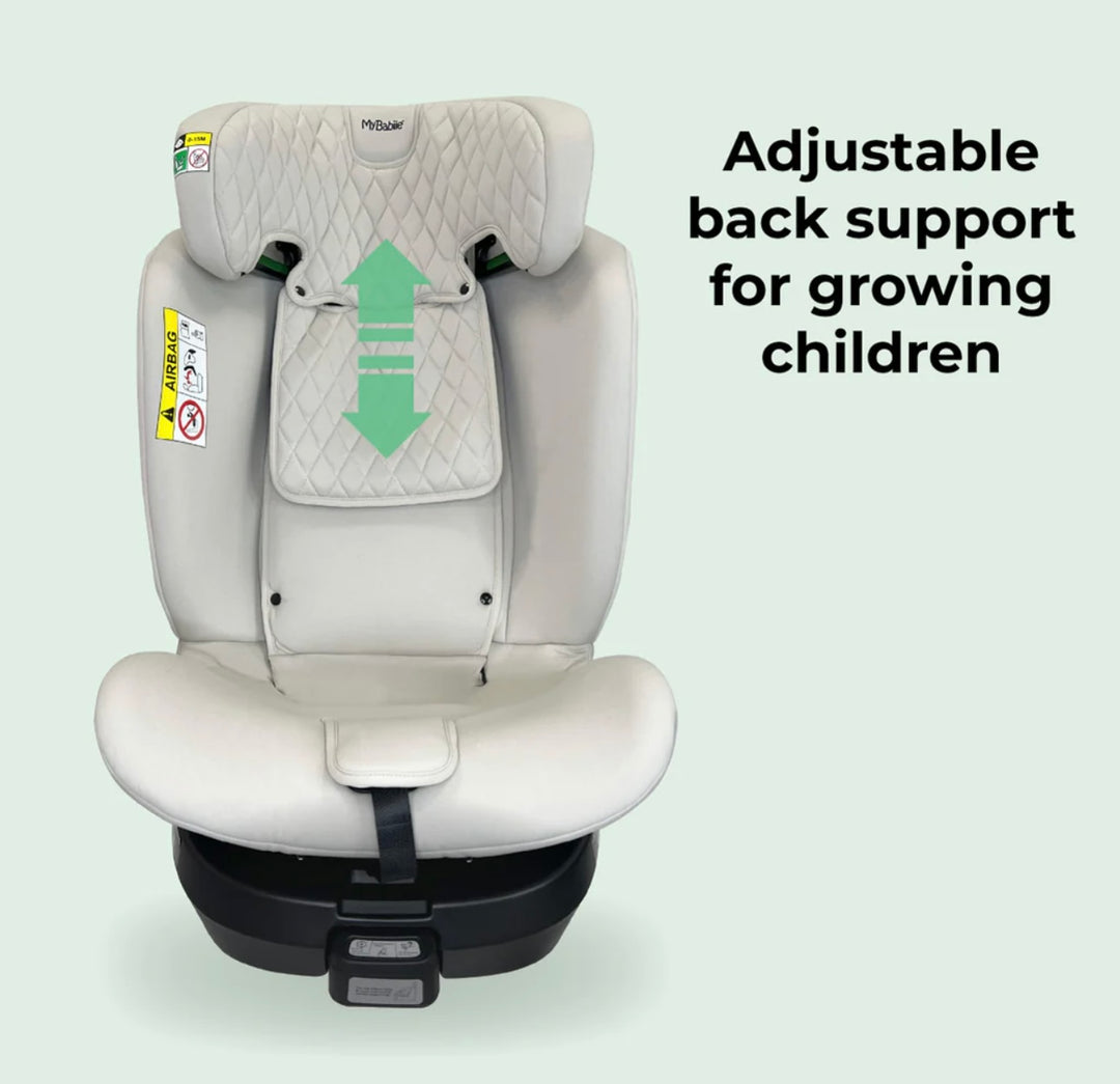 My Babiie MBCSSPIN i-Size (40-150cm) Spin Car Seat - Stone