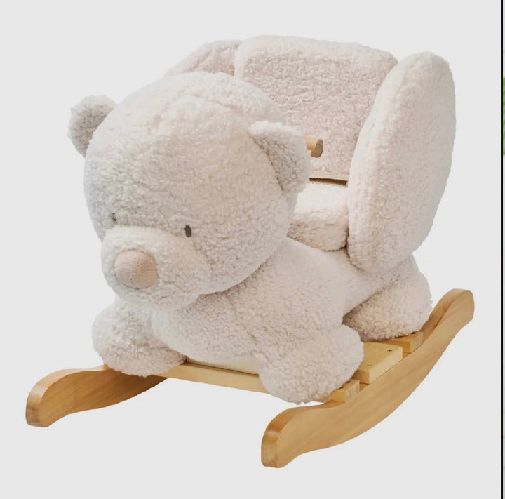 EX DISPLAY Nattou Teddy Rocker - Ecru Bear