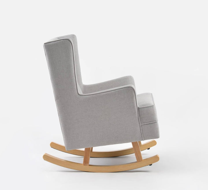 Cuddles Collection Nursery Rocking Chair and Footstool - Chester Grey