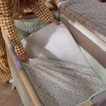 Tutti Bambini Cozee Sense Bedside Crib - Drifted Oak/Eucalyptus