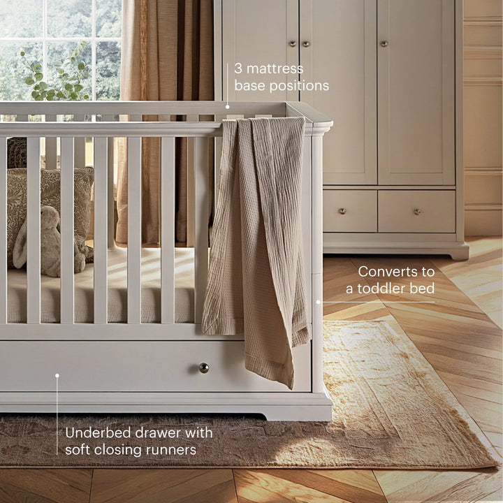 CuddleCo Beaumont Cot Bed - White