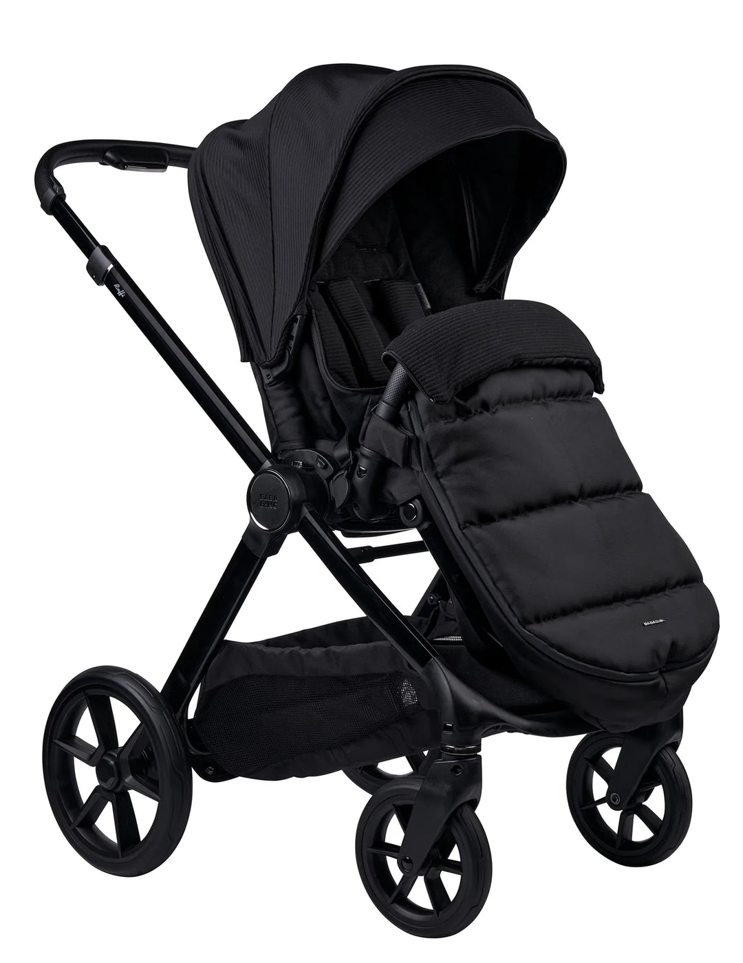 Bababing Raffi MKII 18 Piece Travel System, Home & Feeding Bundle - Satin Black + FREE Auto Fold Stroller