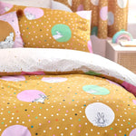 Dotty Peter Rabbit Toddler Bed Duvet Cover Set 140 x 70cm - Ochre