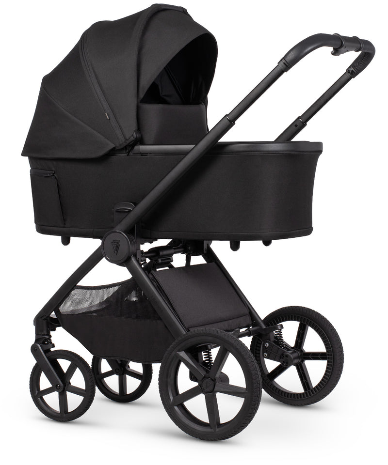 Venicci Upline3 Travel System Inc Tiago Car Seat & 360 Base 13 Piece Luxury Bundle - Onyx
