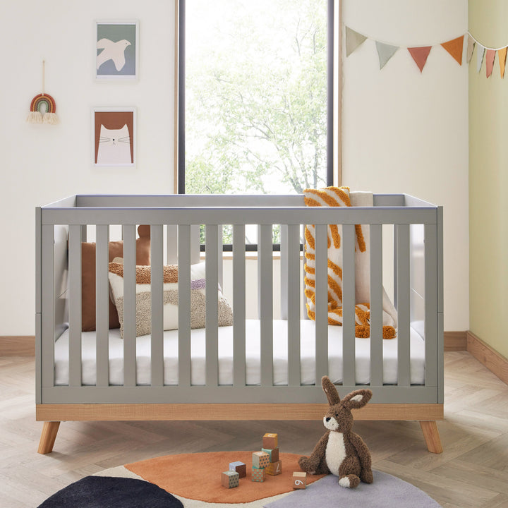 Babymore Mona Cot Bed – Grey