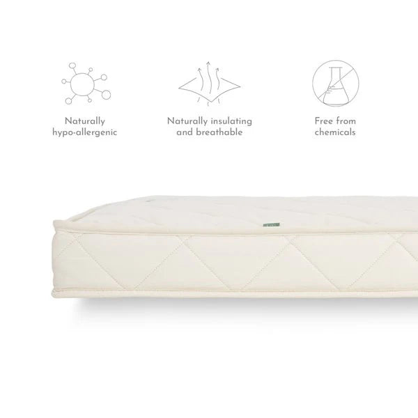 The Little Green Sheep Twist Natural Toddler Mattress 70x160cm to fit IKEA