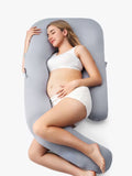 Momcozy Dreamlign U Pro Cool Feeling Maternity Pillow - Grey