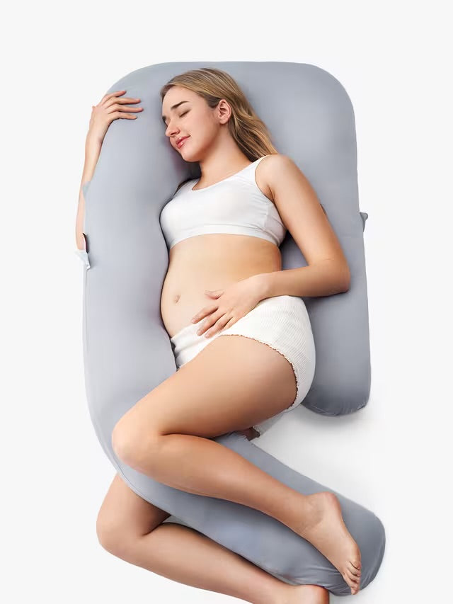 Momcozy Dreamlign U Pro Cool Feeling Maternity Pillow - Grey