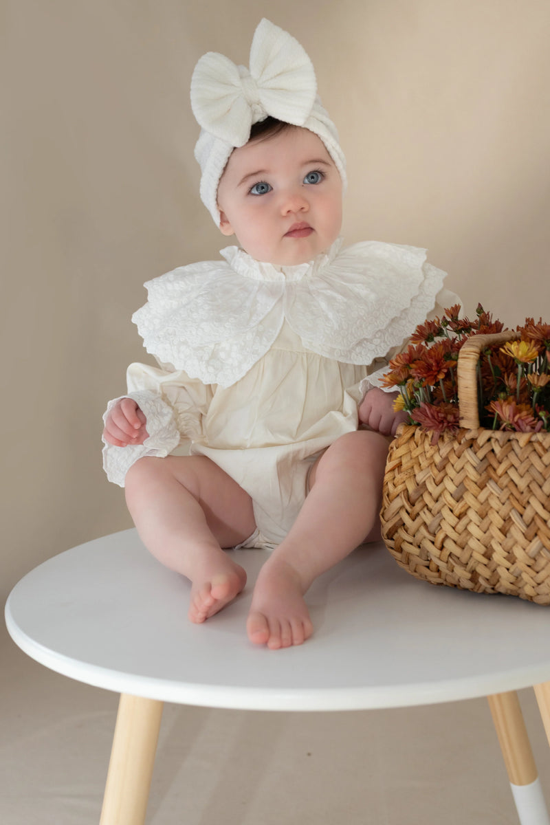Nunubebe Jane Premium Lace Collar Romper