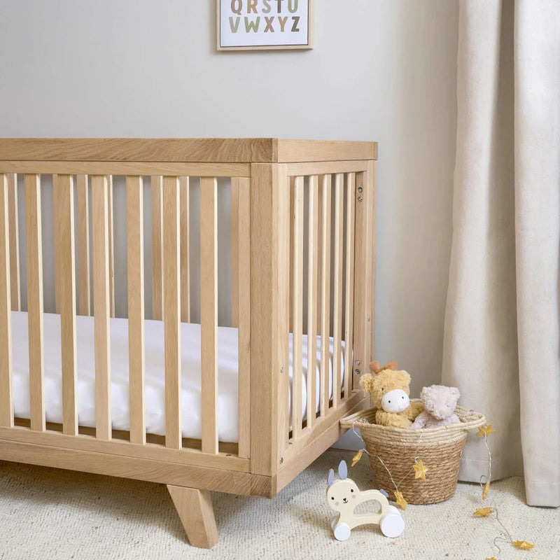 Clair De Lune Solid Oak Cot Bed