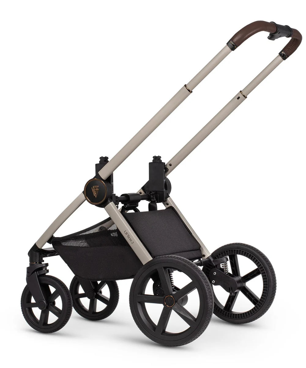 Venicci Upline2 Pushchair, Carrycot + Accessories Travel System Bundle - Stone Beige
