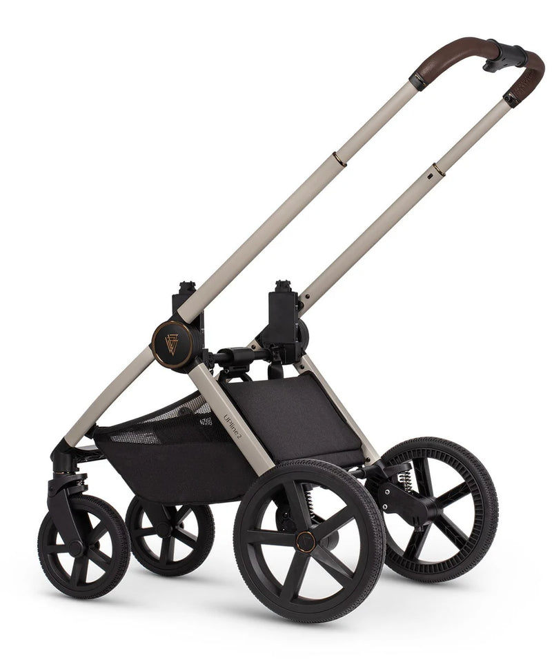 Venicci Upline2 Pushchair, Carrycot + Accessories Travel System Bundle - Stone Beige
