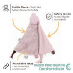 Cheeky Chompers Comfortchew Baby Comforter With Teether - Dusty Pink