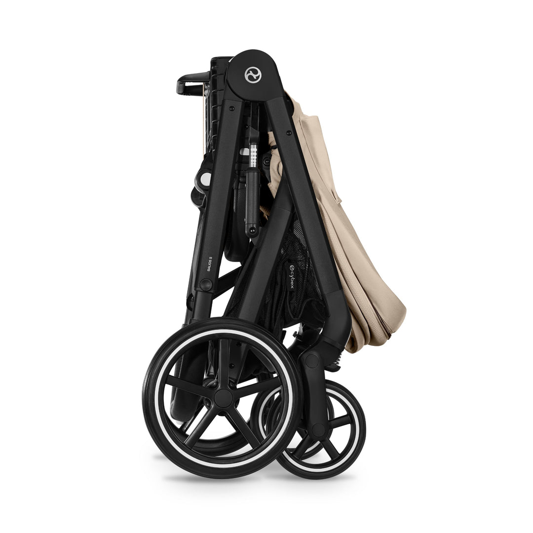 Cybex Balios S Lux Comfort Travel System Inc Cloud G - Almond Beige/Black Chassis