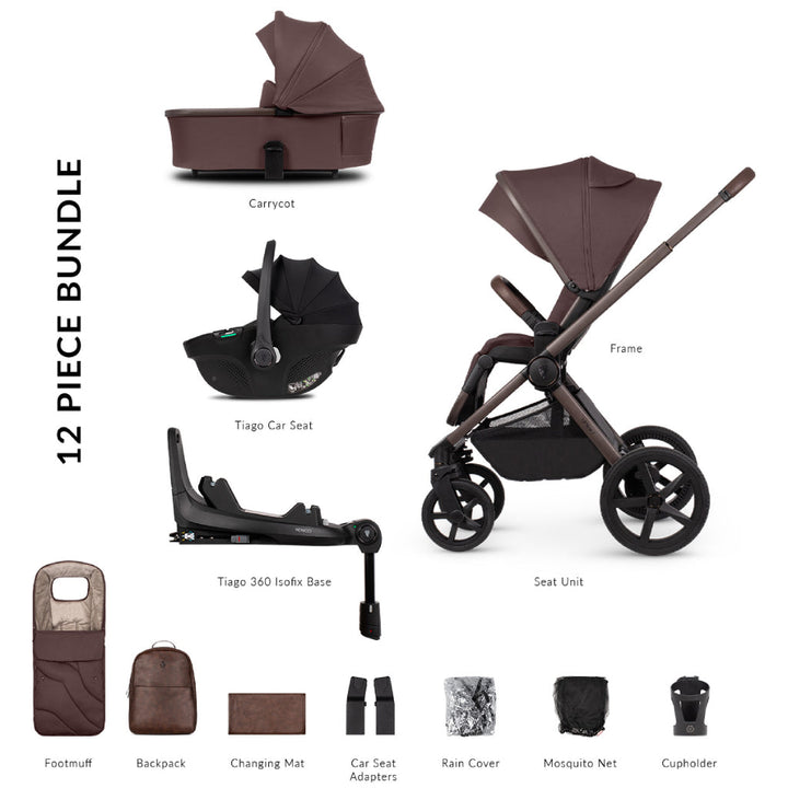 Venicci Upline2 SE 4in1 Travel System Inc 360 Base - Burgundy