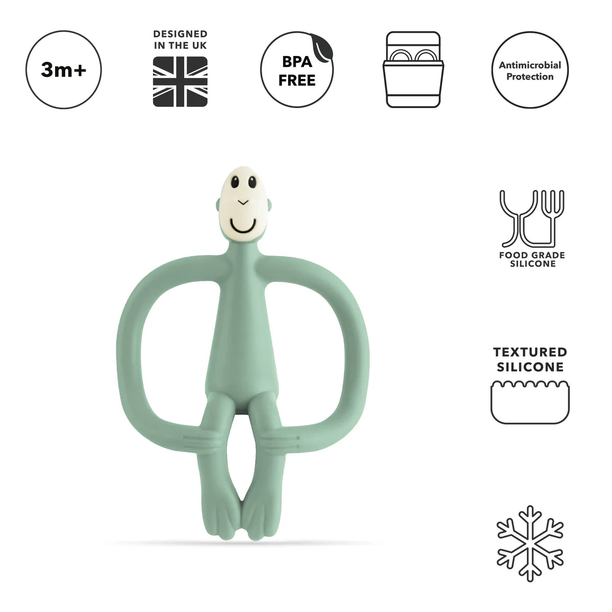 Matchstick Monkey Original Teething Toy  - Mint Green