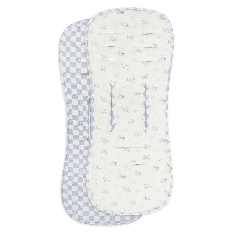 Avery Row Pram Liner - Coastline/Waves