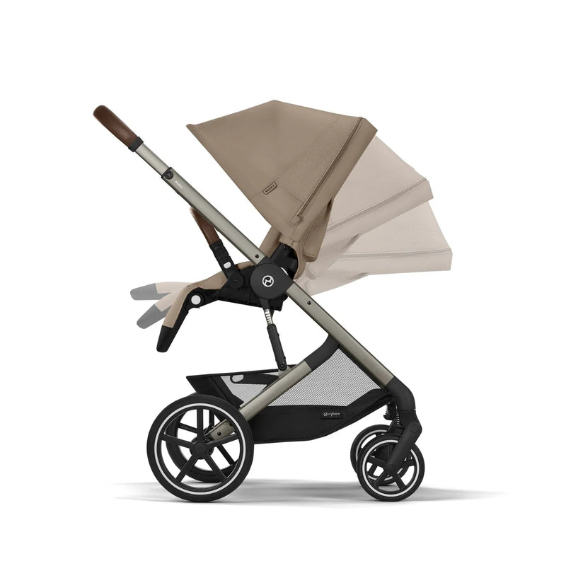 Cybex Balios S Lux Essential Bundle Inc Gold Footmuff - Almond Beige