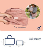 Doomoo Corduroy Soft Changing Bag - Pink