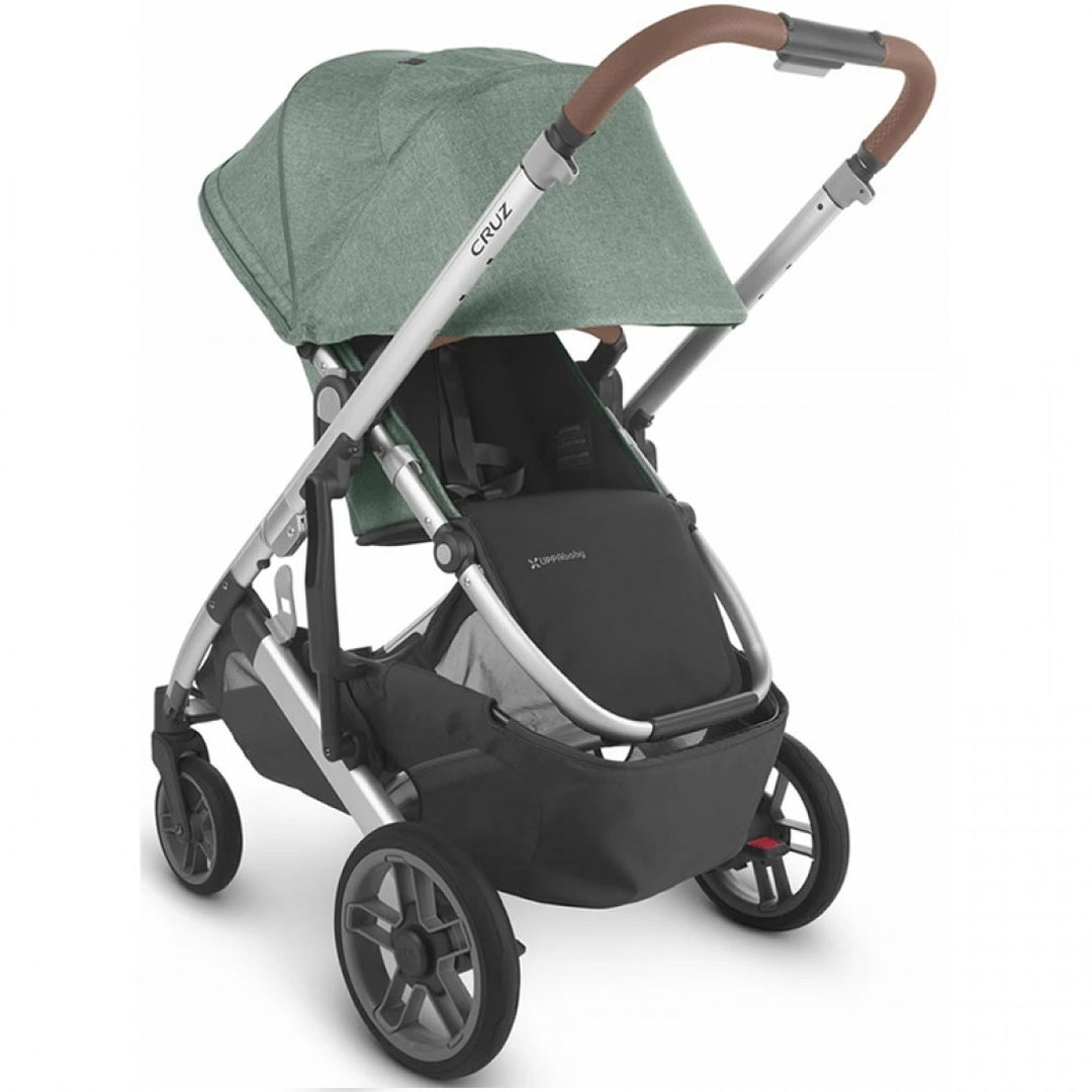 Uppababy Cruz V2 Pushchair + Carrycot + Mesa + Base i-Size Travel System - Emmett Sage Green Melange