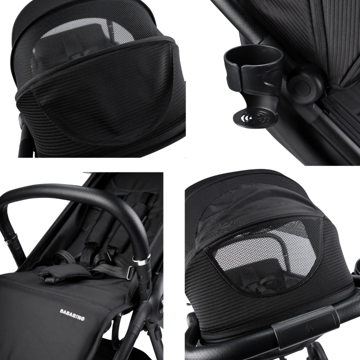 Bababing Ori Auto Fold Compact Stroller - Black + FREE Sorm Backpack