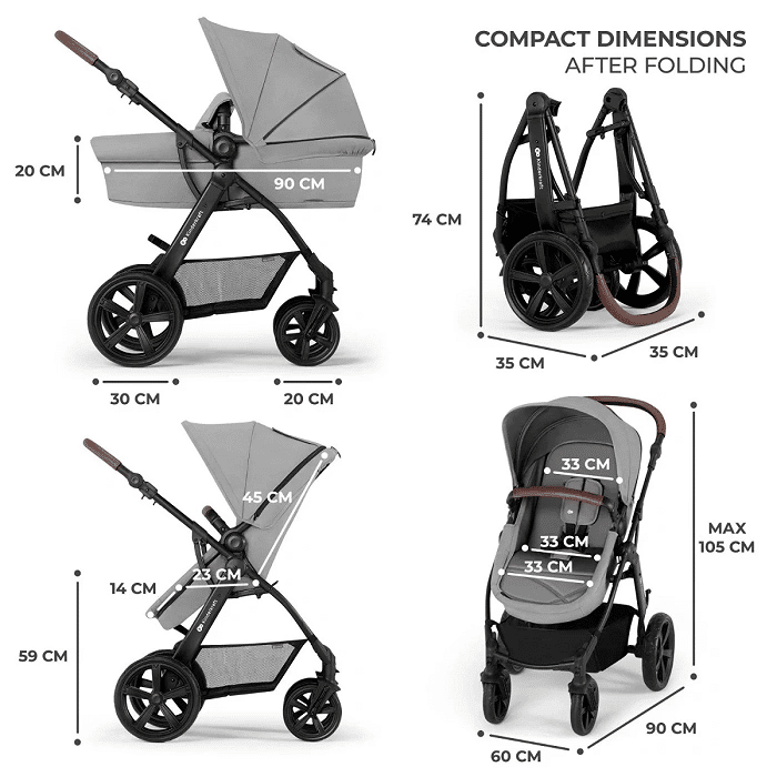 Kinderkraft Moov CT 3 in 1 Travel system - Grey