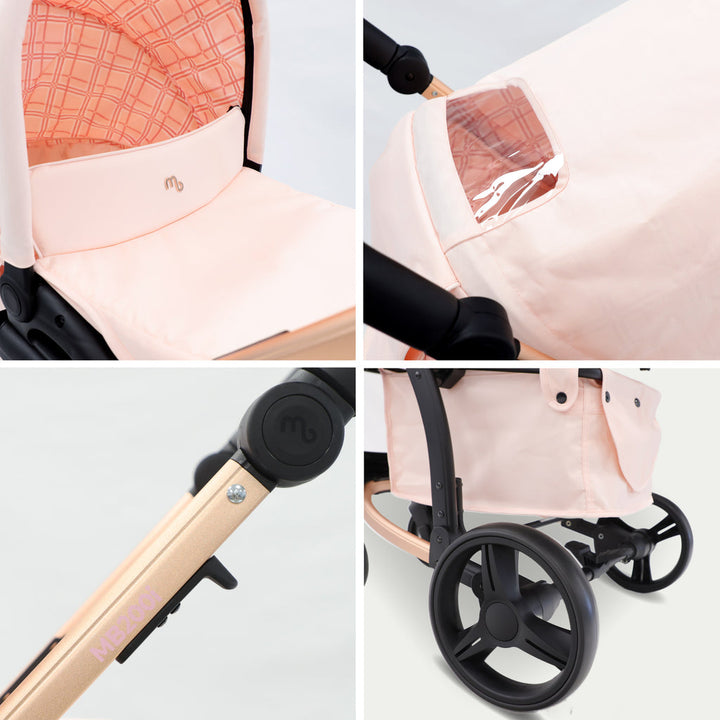 My Babiie MB200i 3-in-1 iSize Travel System - Pink Plaid