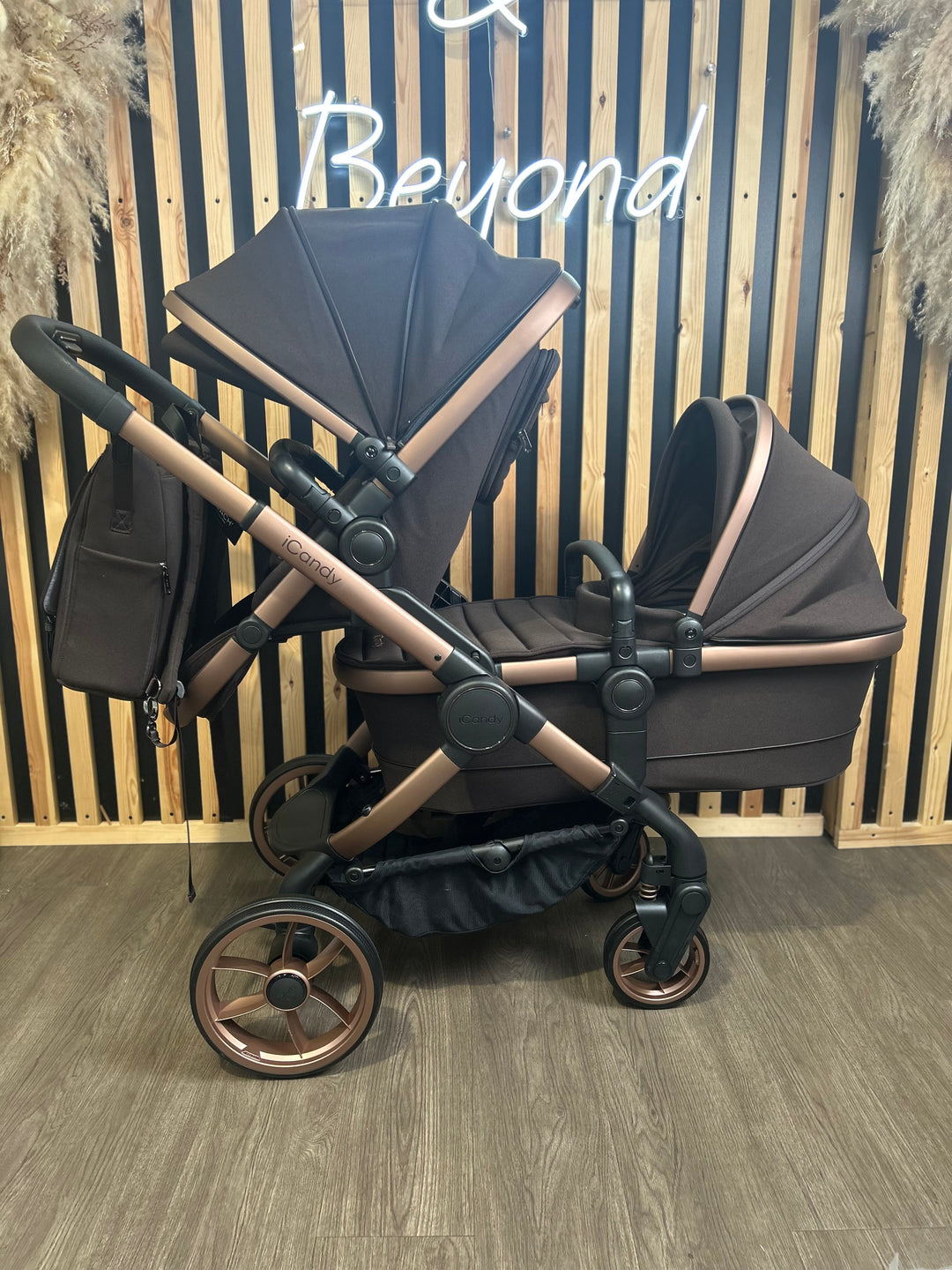 EX DISPLAY iCandy Peach 7 Double Pushchair - Pecan