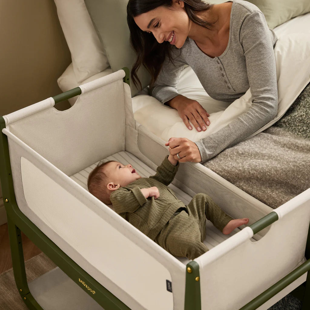 SnuzPod5 Bedside Crib - Olive
