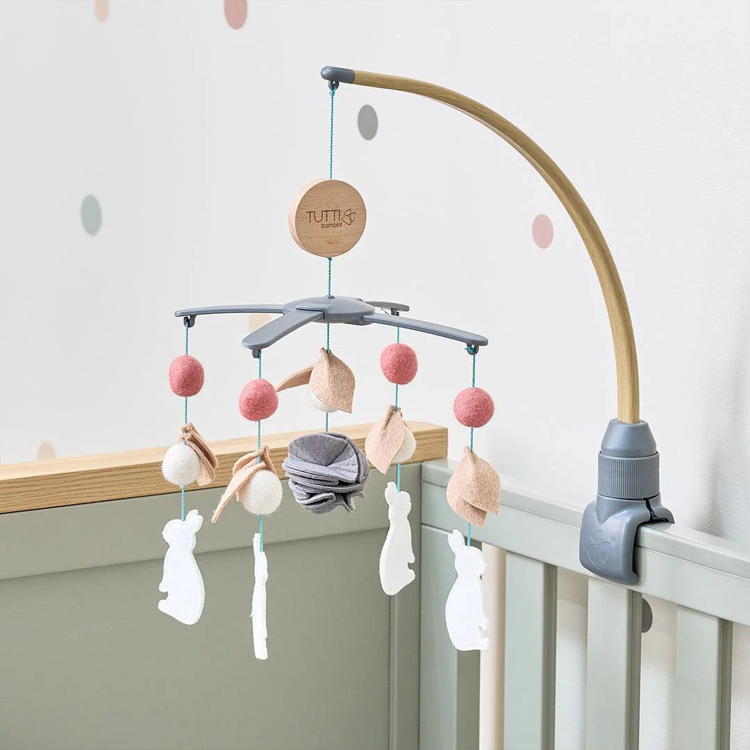 Tutti Bambini Cozee 2 In 1 Crib/Cot Mobile - Oak/Cocoon