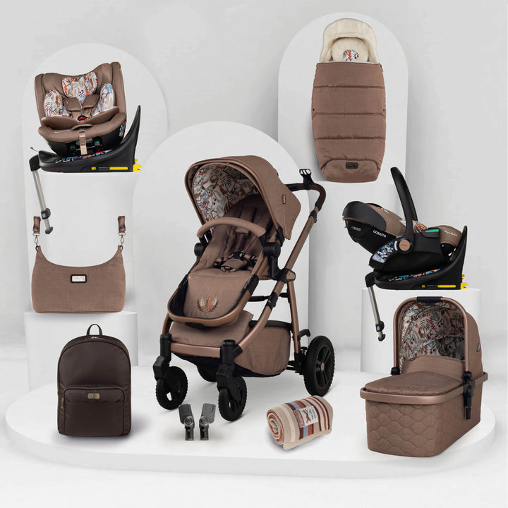 Cosatto Wow 3 Special Edition All Stage Family Rotate & Recline 2 Base Bundle - Tiger Tale