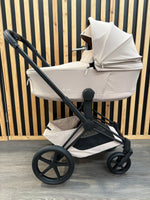 EX DISPLAY Cybex Priam Comfort Pushchair & Foldable Carrycot - Cozy Beige/Black
