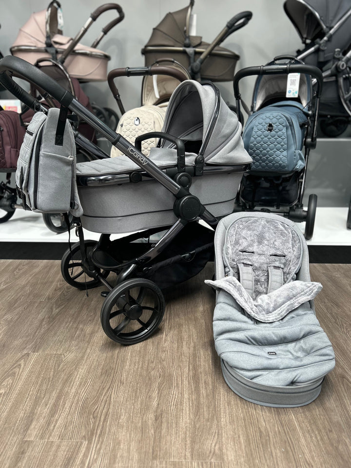 PRE LOVED iCandy Peach 7 Pushchair Bundle - Light Grey