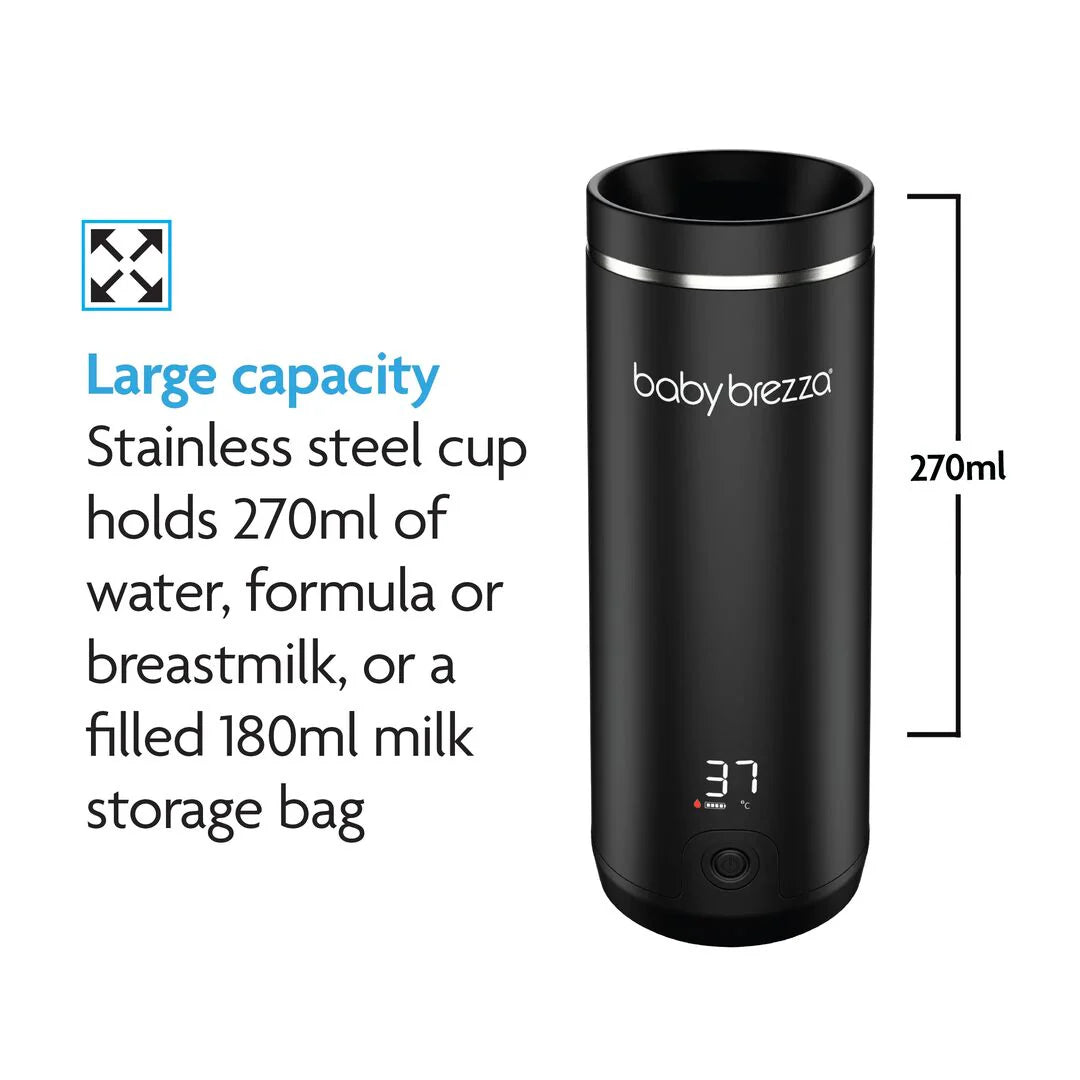 Baby Brezza SuperFast Portable Bottle Warmer - All Black