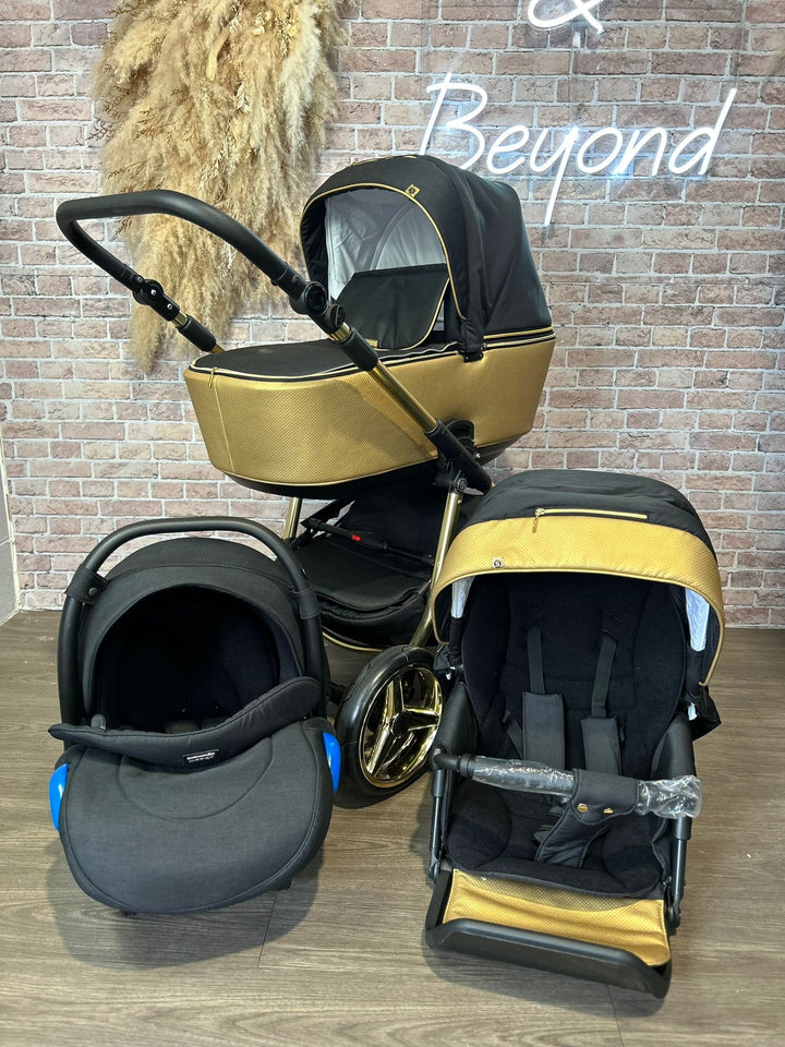 EX DISPLAY Mee-go Santino Glided Gold 3in1 Travel System