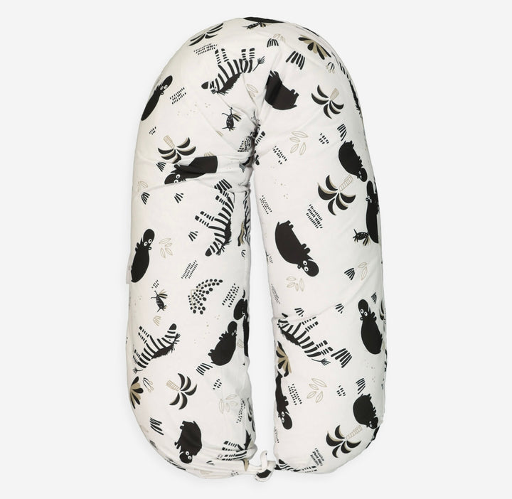 Cuddles Collection 5-in-1 Maternity Pillow – Monochrome Safari
