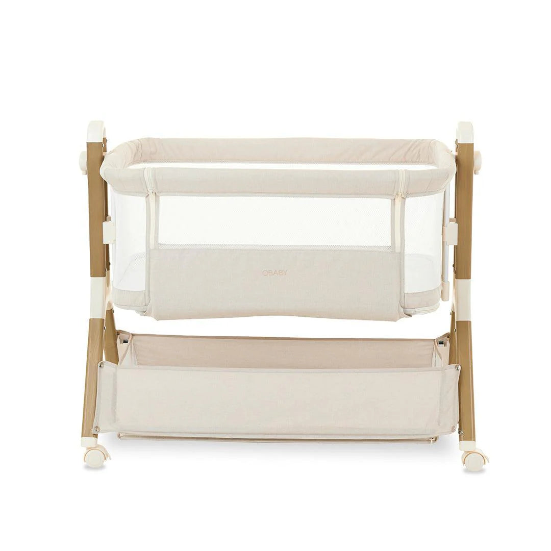 Obaby Cloud Bedside Crib - Oatmeal