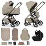 Venicci Tila 13 Piece Luxury Tiago Travel System Bundle - Latte