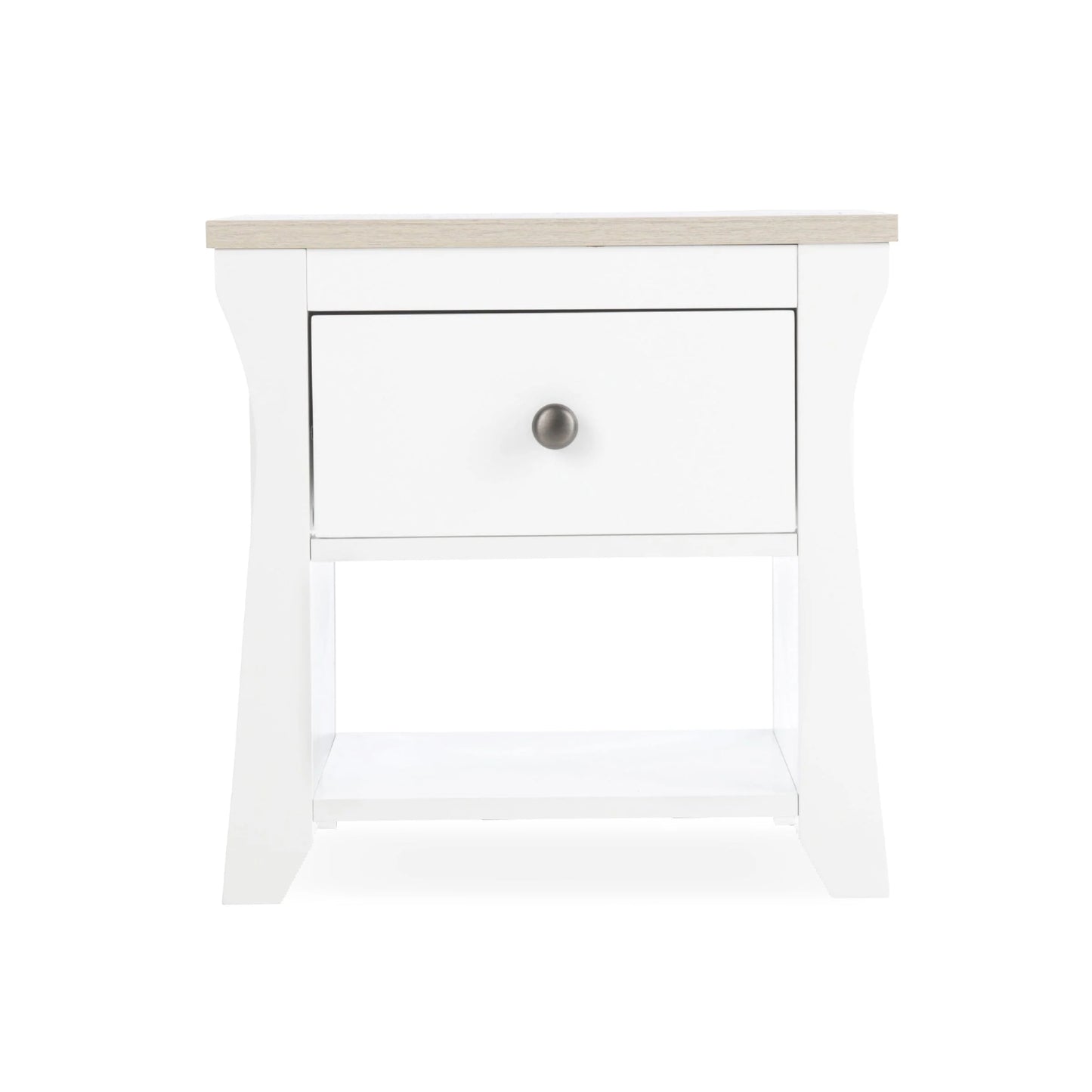 CuddleCo Clara Bedside Table - White & Ash