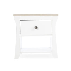 CuddleCo Clara Bedside Table - White & Ash