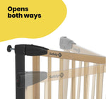 Safety 1st Simply Close Wood & Metal Pressure Fit Stair Gate - Natural