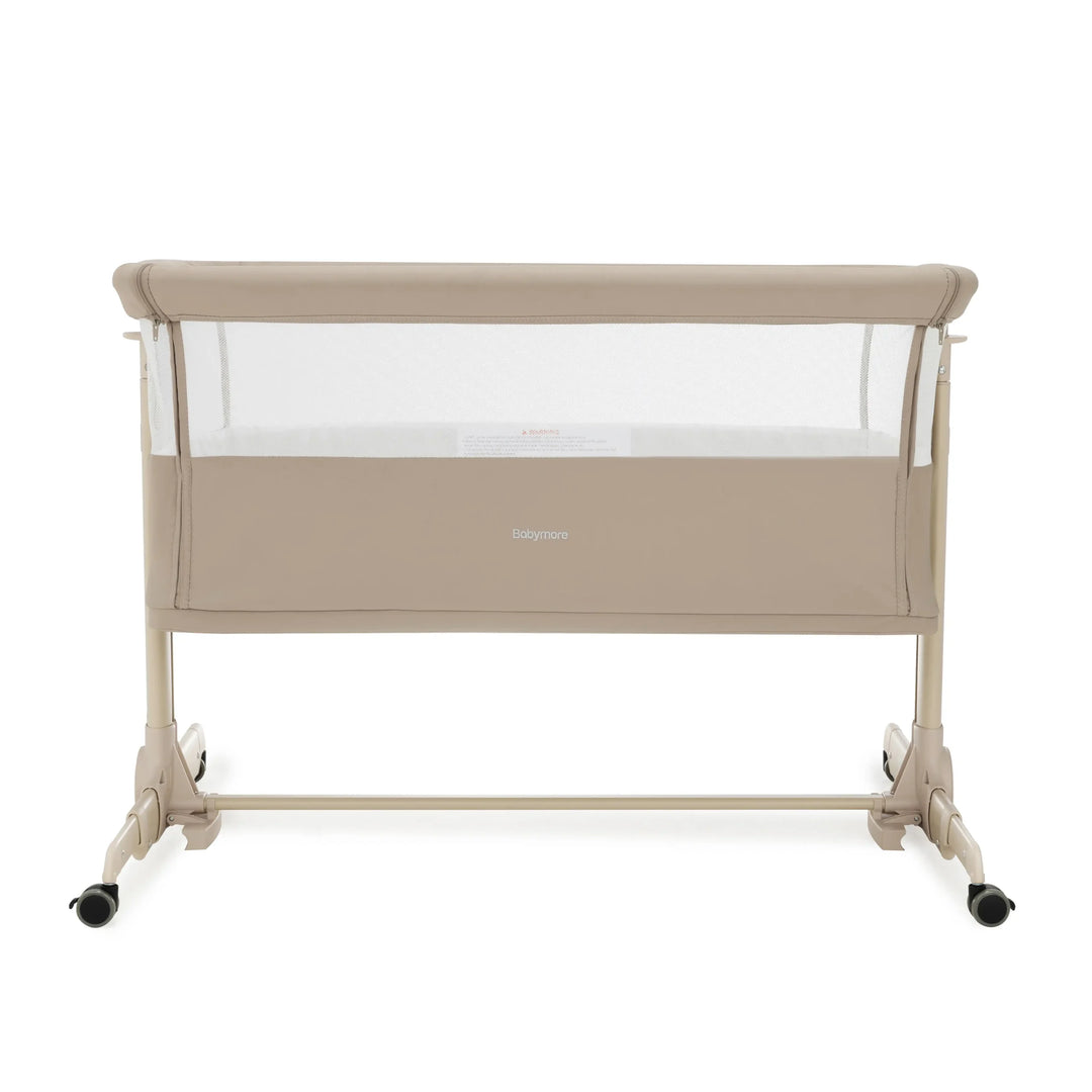 Babymore Neera Bedside Crib – Khaki