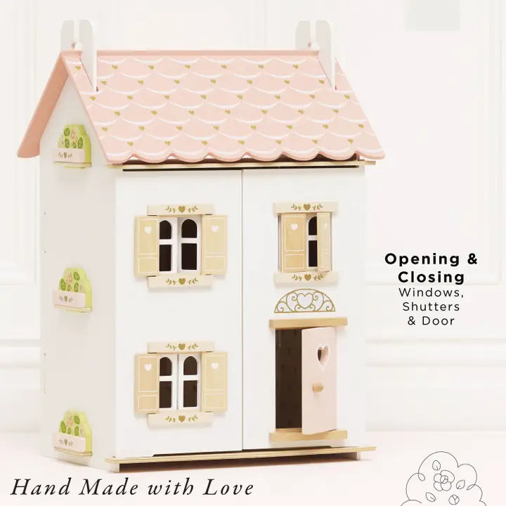 Le Toy Van Roseheart Wooden Dolls House, Furniture and Family