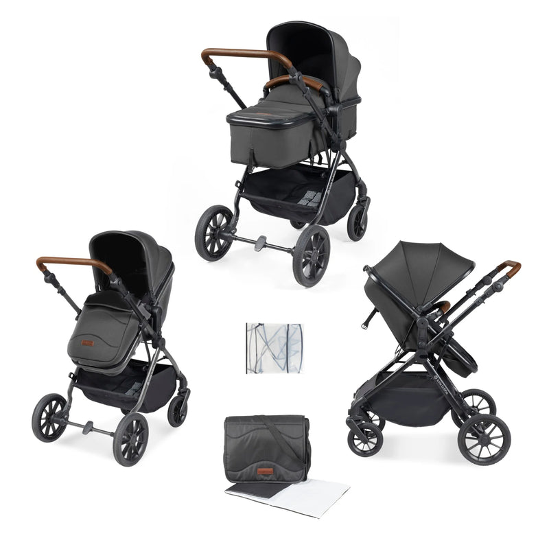 Ickle Bubba Cosmo 6 Piece Pram - Graphite Grey