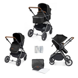 Ickle Bubba Cosmo 6 Piece Pram - Black