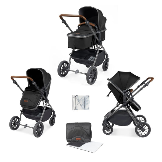 Ickle Bubba Cosmo 6 Piece Pram - Black